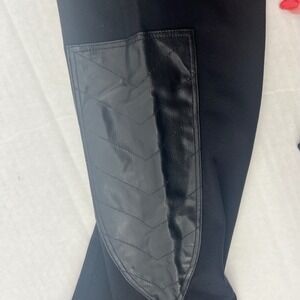 Lauren Ralph Lauren Equestrian pants XXL Black Faux Leather Leggings NEW